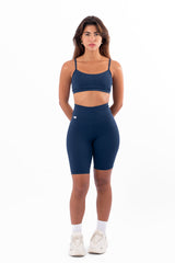 Blue Stone High Waist Shorts