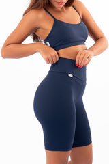 Blue Stone High Waist Shorts