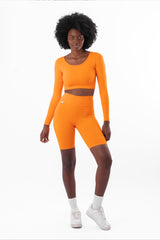 Tangerine High Waist Shorts